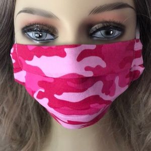 Homemade Facial Cloth Mask (Pink Camo)